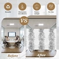 thumbnail image 6 of Black Grey Eucalyptus Leaves Window Privacy Film, Spring Summer Botanical Floral Static Cling UV Sun Blocking Tint Film Heat Control Windows Films for Bedroom Bathroom, Window Stickers 23.6"x59", 6 of 8