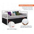 thumbnail image 2 of SGI Bedding Day Bed Skirt | Twin 14" Inch Drop, Ruffled Microfiber Bed Skirt | Fade Resistant, Wrinkle Free, Anti-static, Decorative, Extra Storage Space, Clutter-Free | Black, 2 of 8