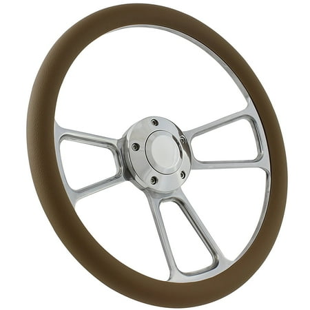 Horn Button Spring (Boat Steering Wheel 14 Inch Aluminum With Tan Vinyl Half Wrap, Horn Button, and Installation)
