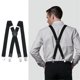 thumbnail image 1 of Tirantes para hombre con clips de metal resistentes Tirantes resistentes para hombre Talla única Negro, 1 of 4