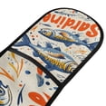 thumbnail image 4 of Yayeee Double Oven Mitt Kitchen Heat Resistant Baking 35" x7" Quilted Glove, Blue Sardines Pattern, 4 of 6