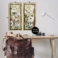 thumbnail image 4 of Stupell Industries Bright Cottage Gardens Plants & Flowers Painting Gold Floater Framed Canvas Art Print Wall Art, 14 x 31, Set of 2, 4 of 10