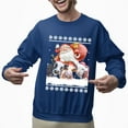 thumbnail image 2 of Christmas Sweatshirt, Funny Santa with Cows Christmas Sweatshirt, Holiday Ugly Sweater, Festive Crewneck for Parties & Cow Lovers, 2 of 5