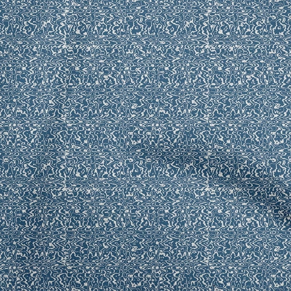 oneOone Cotton Poplin Twill Teal Blue Fabric Block Sewing Fabric By The Yard Printed Diy Clothing Sewing Supplies 56 Inch Wide-VB
