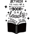 thumbnail image 1 of Adhesivo de pared de PVC con temática de libro y estrellas, citas inspiradoras, vinilo decorativo para pared, 1 of 8