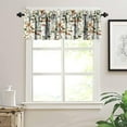 thumbnail image 4 of Mushroom Kitchen Curtains, Botanical Wild Herbs Leaves Valance for Kitchen Windows, Mushroom Print Small Short Curtains Window Treatments Valance for Kitchen Cafe, 54x18 Inch, 1 Panel, 4 of 5