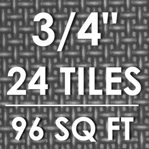 Grey - 3/4 Inch - 96 Sq Ft - 24 Tiles