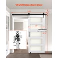 thumbnail image 2 of VEVOR Sliding Barn Door with Hardware Kit 36 x 84 inch MDF Panel Frosted Glass, 2 of 9