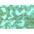 thumbnail image 1 of Ahgly Company Machine Washable Indoor Rectangle Abstract Turquoise Blue Modern Area Rugs, 6' x 9', 1 of 4