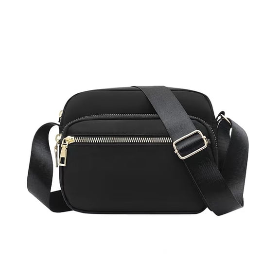 AMVKLX Nylon Crossbody Bags for Women Purses and Handbags Women's Casual Messenger Bag Waterproof Black Crossbody Purse Black