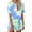 Green, variant on Wutalume Womens Pajama Sets Tie Dye Print - Short Sleeve Soft Cute Sleepwear, Lightweight Two Piece Lounge Set for Summer Home Relax,Dark Blue L