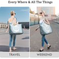thumbnail image 5 of 22 Inch Oversized Travel Bag Lightweight Canvas Weekender Duffel with Multi Pockets, Animal Print, 5 of 5