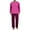 A04-Hot Pink, variant on Fewfanhot Men's Casual Pajama Set Round Neck Long Sleeve Shirt with Drawstring Waist Pants Cozy Home Wear for Daily Use