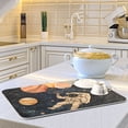 thumbnail image 6 of Yayeee Dish Drying Mat for Kitchen Counter 16"x18" Microfiber Absorbent Pad, Retro Watercolor Planet, 6 of 7