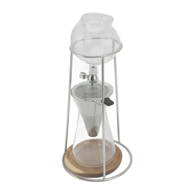 Cafetière Tour Goutte à Goutte, Design Élégant Réutilisable Polyvalente Cafetière Goutte à Goutte Glacée Transparente pour Café
