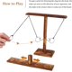 thumbnail image 3 of Juego de anillos plegables de mano (con escalera de tiro), juego interactivo de madera hecho a mano para interiores y exteriores (para reuniones familiares), anillos de lanzamiento de gancho y bucle de madera, juguetes para juegos de mesa JM, 3 of 5