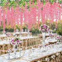 mtvxesu Artificial Flowers for Outdoors, Hanging Flowers Fashion Household Violet Wall Hanging Violet Artificial Flower Decoration Simulation Wall Hanging Garland Flowers Fake Silk Orchid