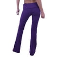 thumbnail image 3 of Vivian's Fashions Yoga Pants - Extra Long, Misses Size (Purple, S), 3 of 3