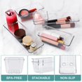16 PCS Drawer Organizer Set, 5 Sizes, Clear Bins for Makeup, Jewelry