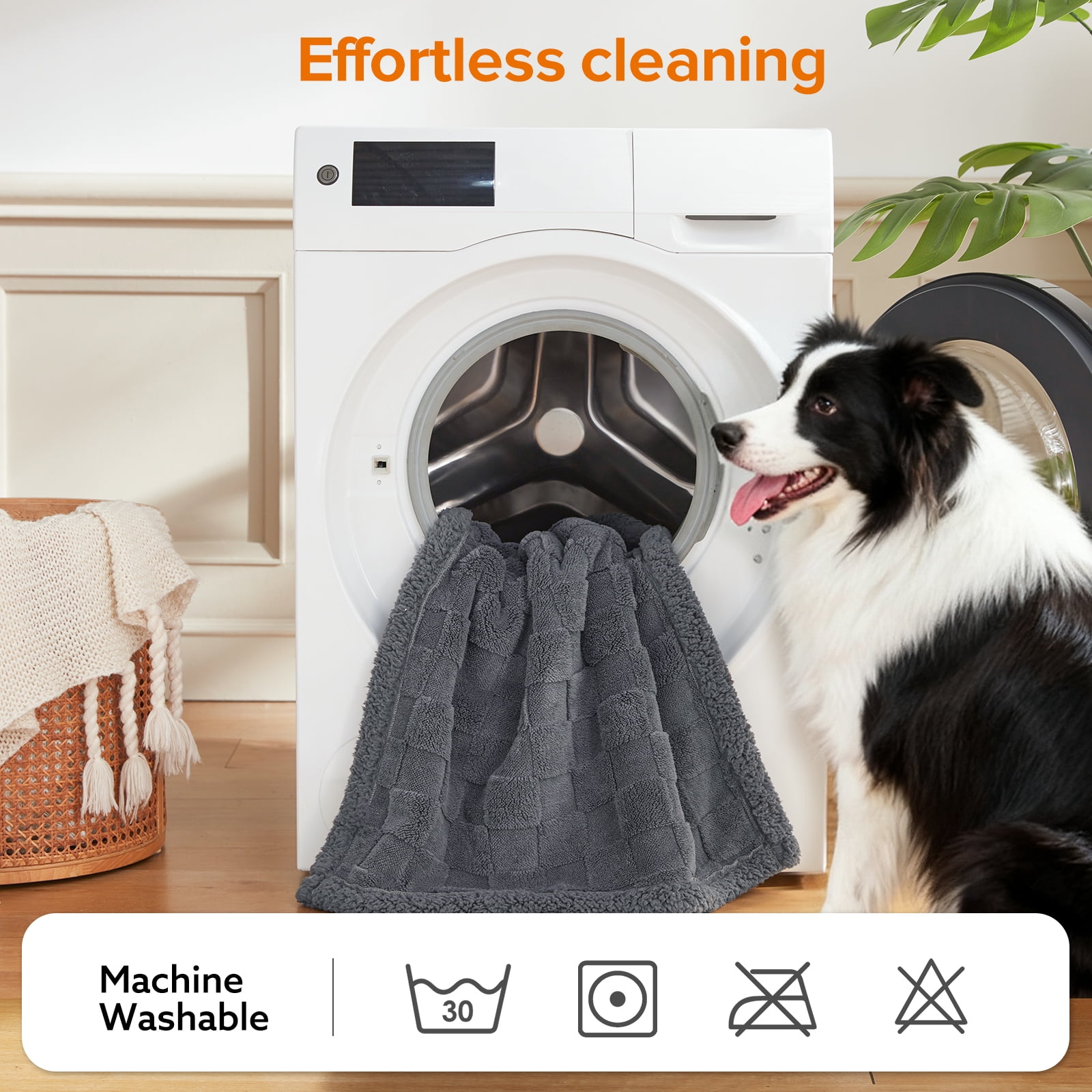 Waterproof Dog Blankets for Small Dogs Cats, Pet Blanket for Bed Furniture Sofa Protector, Soft Fleece Puppy Blanket for Crate Car Outdoor, Dog Gifts, Washable, 40"x30", Light Gray
