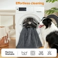 thumbnail image 4 of Waterproof Dog Blankets for Large Dogs XL, Pet Blanket for Bed Furniture Sofa Protector, Soft Fleece Dog Bed Blanket for Crate Car Outdoor, Washable, 60"x50", Light Gray, 4 of 8