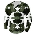 thumbnail image 2 of Mens Crewneck Sweatshirt Camouflage Printing Plus Size Button Long Sleeve Casual Blouse Shirts, 2 of 4