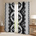 thumbnail image 2 of jejeloiu Vintage Geometric Rhombus Curtains Pack of 2 (42x84 Each),Gray Black Curtains Blackout For Men Women, 2 of 6