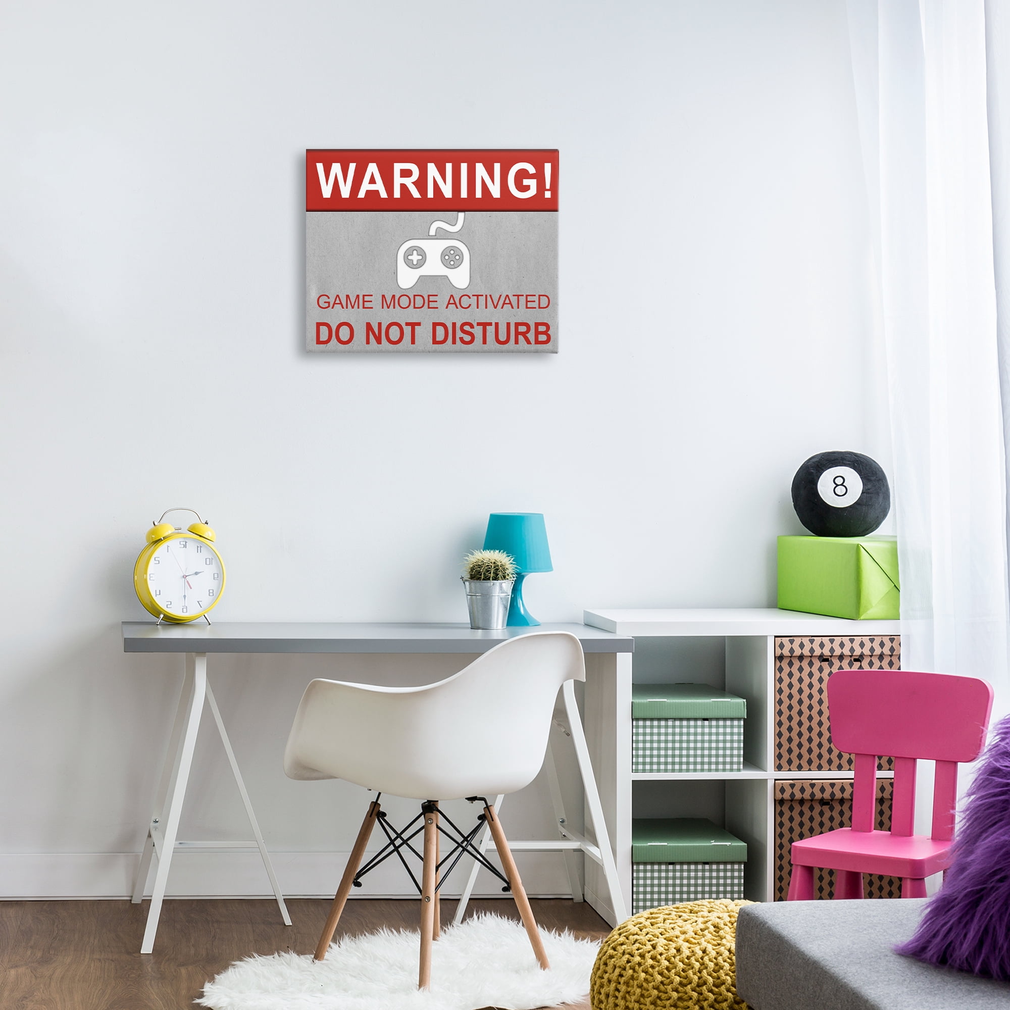 Stupell Industries Gaming Do Not Disturb Entertainment Painting Wrapped Canvas Art Print Wall Art, 20 x 16