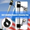 thumbnail image 2 of Aluminum Alloy Flag Poles Swiveled Rings 360 Rotation Bearing Systems with 0.8-1.01 Inch Flagpoles Set of 2, 2 of 8
