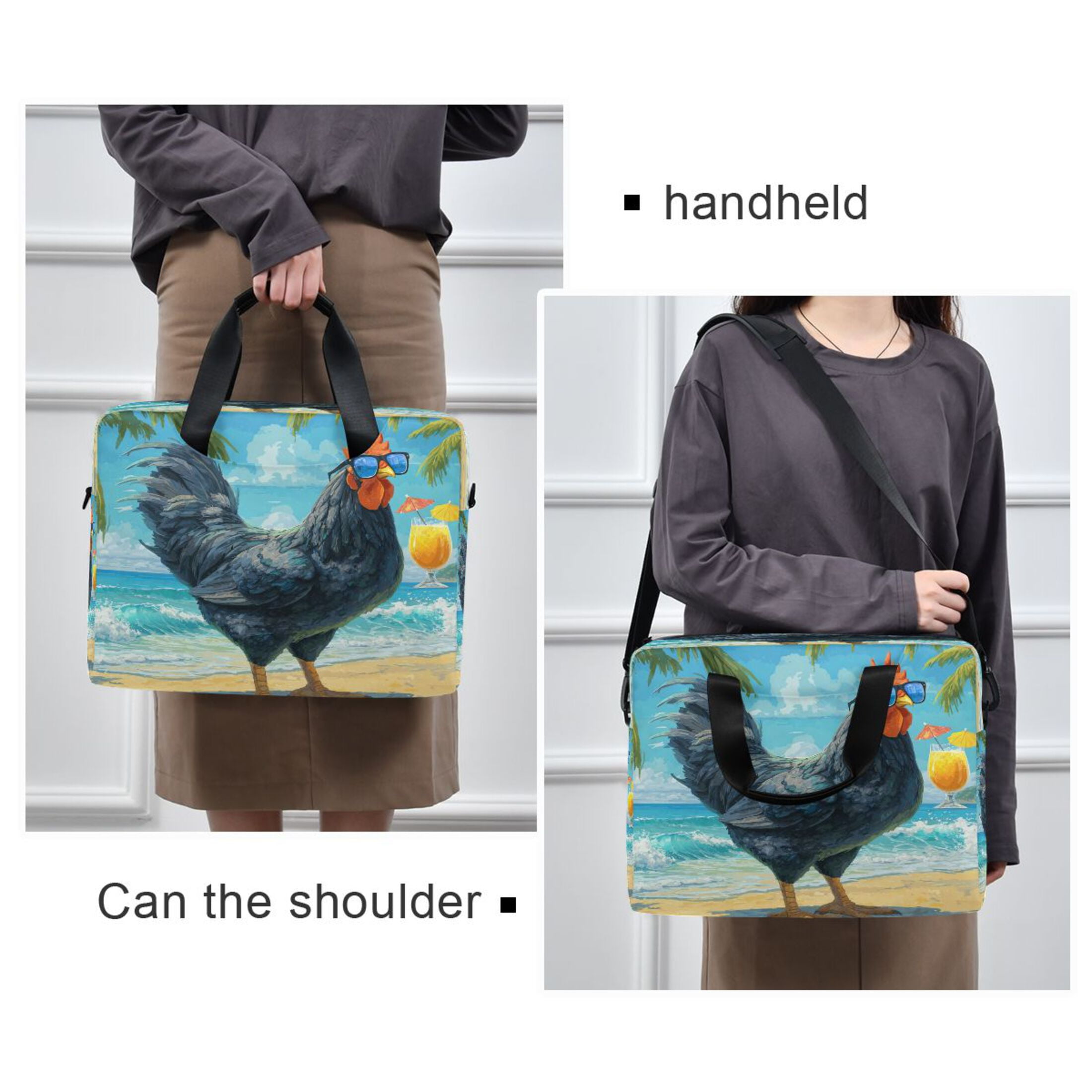 Laptop Bag Laptop Briefcase 15.7 x 3 x 11.8 Inches Laptop Bag Briefcases Laptop Storage Travel Laptop Bag Work Laptop Bag Black Rooster