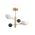 thumbnail image 2 of 2 Light Small Pendant Mid Century Modern Raw Brass Sputnik chandelier light Fixture, 2 of 10