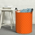 thumbnail image 5 of Goofa Orange Scales Printed Circular Hamper,Laundry Basket with Handles,Storage Baskets Foldable,Large Capacity Laundry Hamper-Medium, 5 of 8
