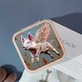 thumbnail image 4 of Shiartex Flying Pig Travel Jewelry Box for Necklace, Ring, Earring - Portable & Compact Organizer with High Quality PU Leather - Ideal Gift for Anniversaries Pink, 4 of 5
