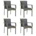 thumbnail image 4 of vidaXL Patio Dining Set Outdoor Rattan Wicker Table and Chair Set for Porch, 4 of 9