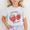 thumbnail image 2 of MIXUE Tween Girls Tops & T-Shirts Summer Cute Strawberry Print Round Neck Short Sleeve Fashion Casual T Shirts Activewear,White,10-11 Years, 2 of 4