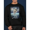 thumbnail image 2 of Astronaut In Outer Space . Sweatshirt Men -Image by Shutterstock, Male 3X-Large, 2 of 4