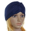 thumbnail image 3 of Gorro de turbante estilo indio plisado elástico para la caída del cabello Soledad Sombreros y tocados para mujer (disfraz), 3 of 10