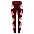 thumbnail image 2 of Gibobby pantalones de mezclilla mujer Leggings deportivos estampados navideños de moda informal para mujer Leggings de moda (Vino, L), 2 of 5