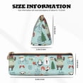 thumbnail image 2 of Rocae Christmas Winter Animals for Leather Pencil Case - Zippered Pen Case Stationery Bag Zipper Pouch Pencil Holder For Men Women Businessmen And Artists, 2 of 5