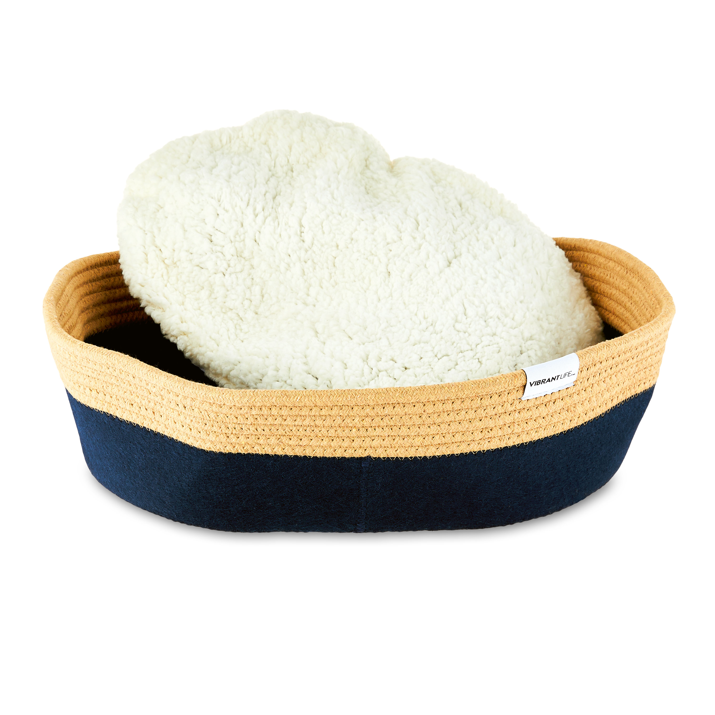 Vibrant Life Oval Woven Rope Cat Bed with Catnip photo 3