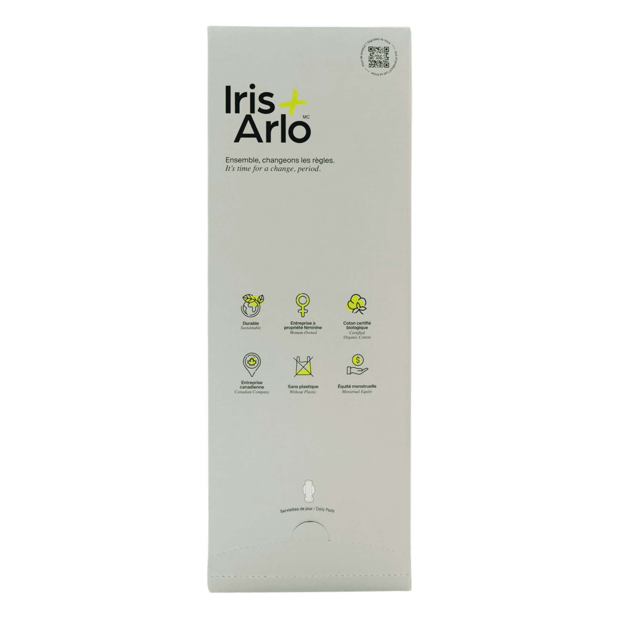 Iris Arlo Wall Mounted Pads Dispenser Pre-Filled with 100 Organic Cotton Pads Regular 50 Count