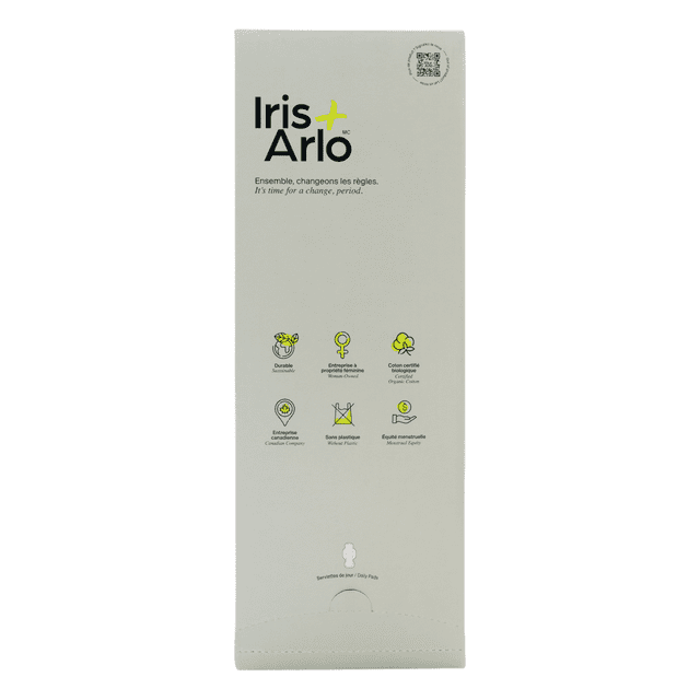 Iris + Arlo Wall-Mounted Pads Dispenser Pre-Filled with 100% Organic Cotton Pads Regular (50 Count)