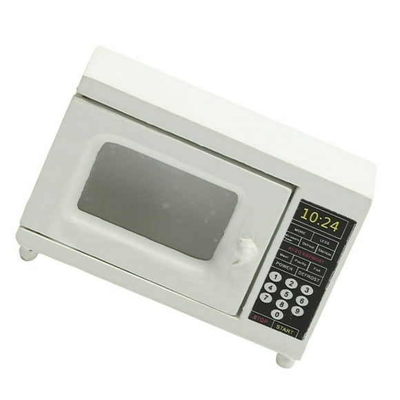 DEBGFS Four à Micro-Ondes Modèle Mini Déco Rétro Accessoires Blanc en Bois