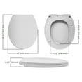 thumbnail image 2 of Heavy Duty Round Front Soft Close Toilet Seat Cover with Hassle-Free Installation Kit, Push to Quick Release Hinges, Slow Close No Slam Seat for American Standard, Kohler, Toto Toilet, White, 2 of 7