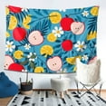 thumbnail image 4 of YFYANG Vintage Floral Fruit Graffiti Tapestry, Bedroom Dormitory Living Room Decoration Tapestrys Wall Hanging , 80 x 60 in, 4 of 8