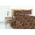 thumbnail image 3 of Ambesonne Geometric Down Alternative Quilt Comforter, Graffiti Art Earthy Back, Queen, Brown and Burnt Orange, 3 of 5