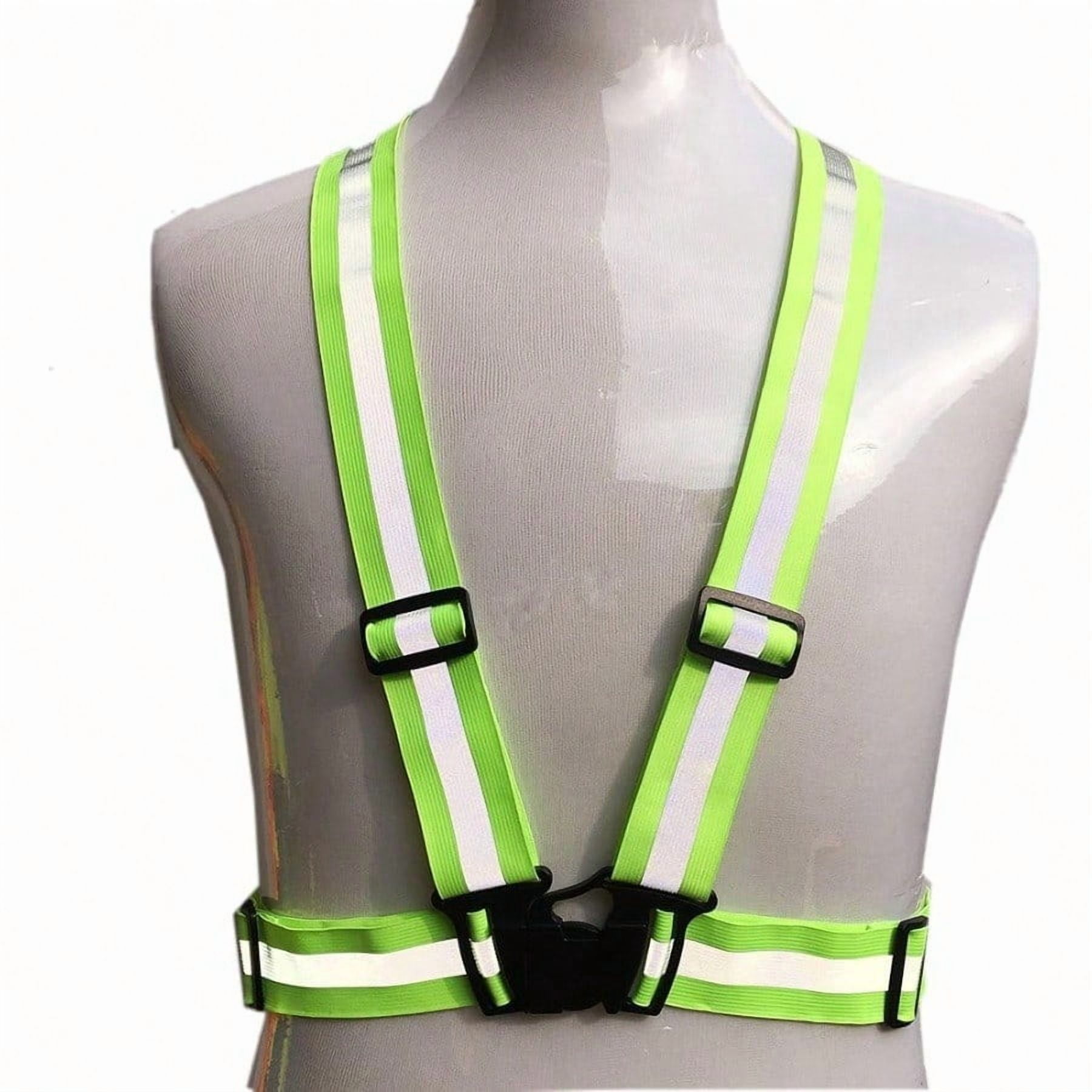 Zojo Reflective Vest Lightweight Adjustable Safety High Visibility For Running Fits Outdoor Cloth Pack Of 10 Neon Yellow