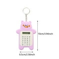 thumbnail image 2 of SagaSave Mini Portable Calculator with Keychain for Office Home School Cute Cartoon Look, 2 of 5