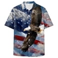 thumbnail image 4 of UngA 250th Anniversary Shirt, Men's 4th of July Shirt American Flag Button Up Tshirts Hawaiian Short Sleeve Party Shirt (Light Blue,6XL), 4 of 6