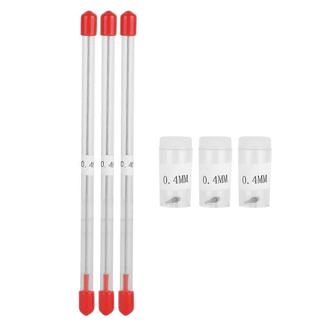 Lot de 3 buses d'aérographe de 0,4 mm et aiguilles de rechange pour pistolet pulvérisateur